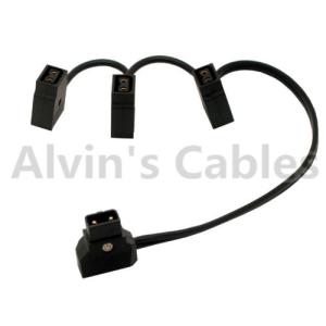 Wholesale D-tap male to 3 D-Tap Female Extension Cable for Anton Bauer V-mount Battery from china suppliers