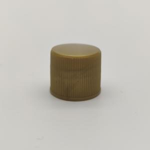 Wholesale Golden 18mm Screw Cap , Ribbed Wall Plastic Caps And Closures from china suppliers
