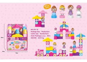 Wholesale 72 Pcs Plastic DIY Building Blocks Educational Toys W / Train Numerals 4 Figurines from china suppliers