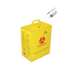 Wholesale 7L Corrugated paper Hospital Disposal Syringe Needle Sharp Container Medica safety box​ from china suppliers