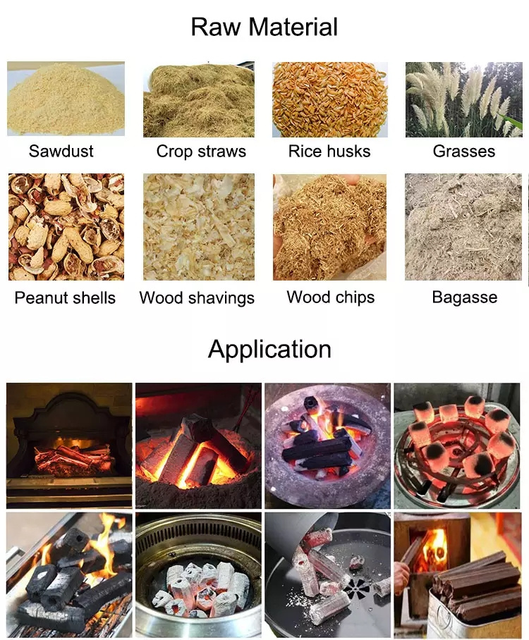Sawdust Wood Charcoal Briquette Machine Sawdust Log Pressing Machine