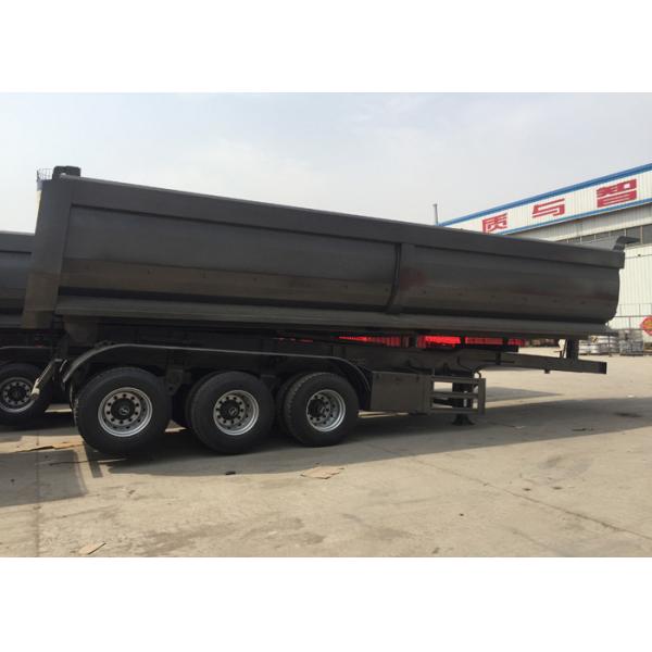 Heavy Equipment Semi Trailer Storage Boxes , Hydraulic Semi Flatbed Trailers