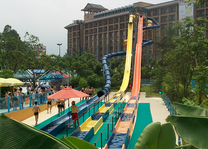Outdoor Fiberglass Steel Pipe Tornado Water Slides For Summer Holiday