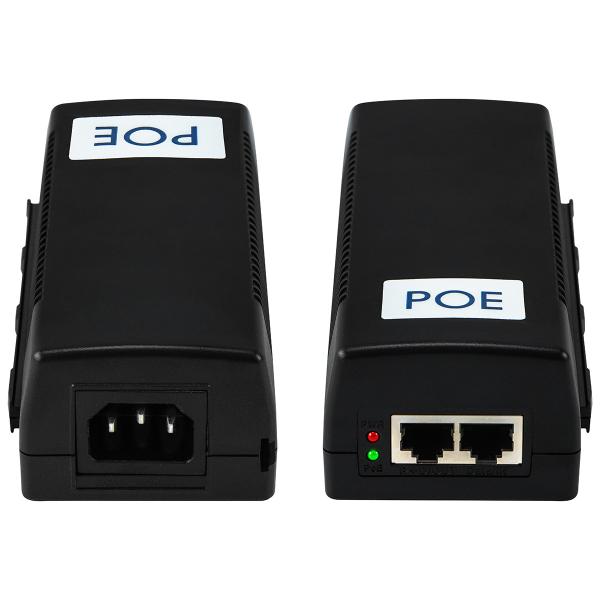 Commercial 60W Gigabit PoE Injector Mid Span 48V Output Desktop 15.4W/30W