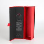 Black Branded Magnetic Closure Wine Bottle Gift Box For Wedding Ceremony