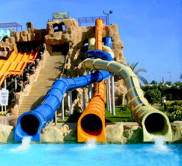 Aqua Water Park Summer Water Games Swimming Pool Water Toy Fiberglass Slide for Children