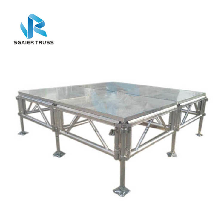Adjustable Height Outdoor Concert Stage Non Slip Surface Aluminium Stage Deck Platform