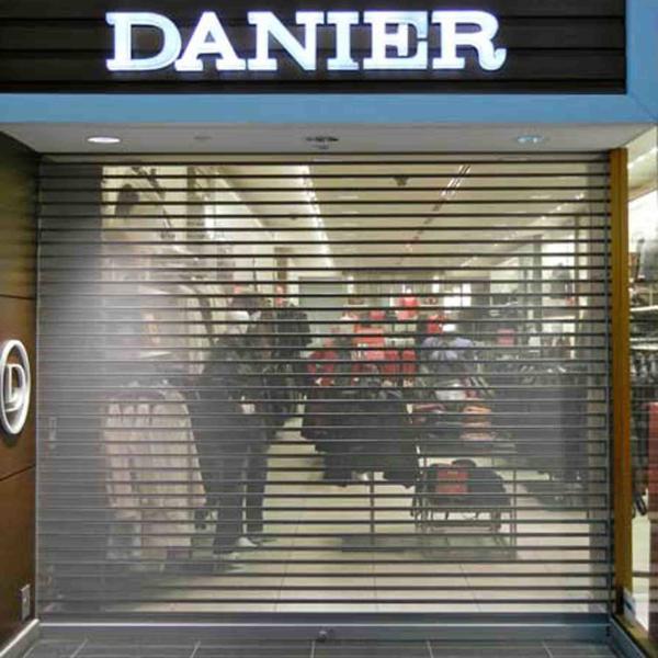 Perforated Steel Security Roller Shutters , polycarbonate transparent Steel