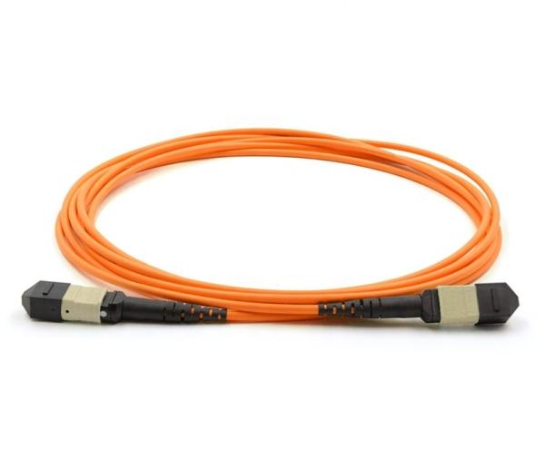 15 Meters 8 Cores Fiber Optic Jumper , Multi Mode MPO / MTP Fiber Optic Patch