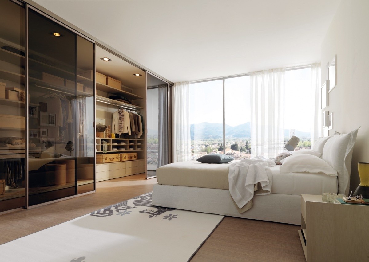 DTC Hardware 2500mm Bedroom Wardrobe Closets Sliding Mirror Wardrobe With Drawers