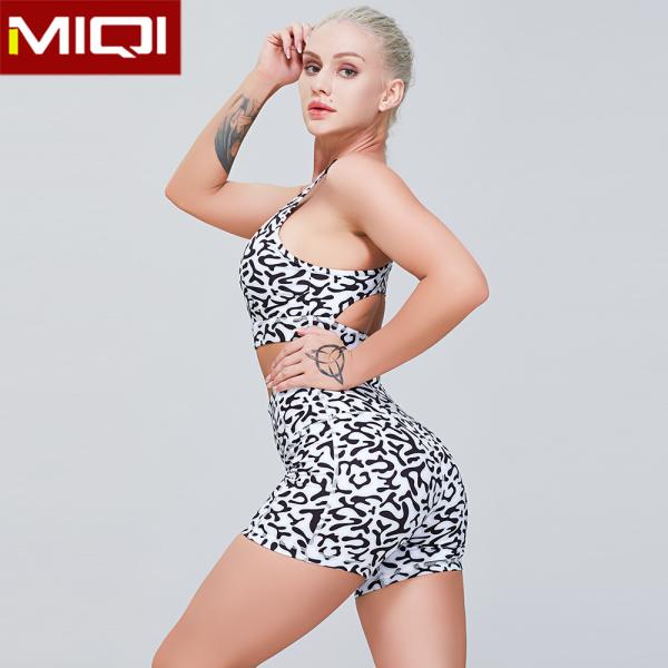 Ladies Hot Sale Custom Fitness Workout 2 Piece Sportswear Women Dry Fit Elastic