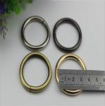 Small light gold bag accessories metal iron o ring buckles 32 mm