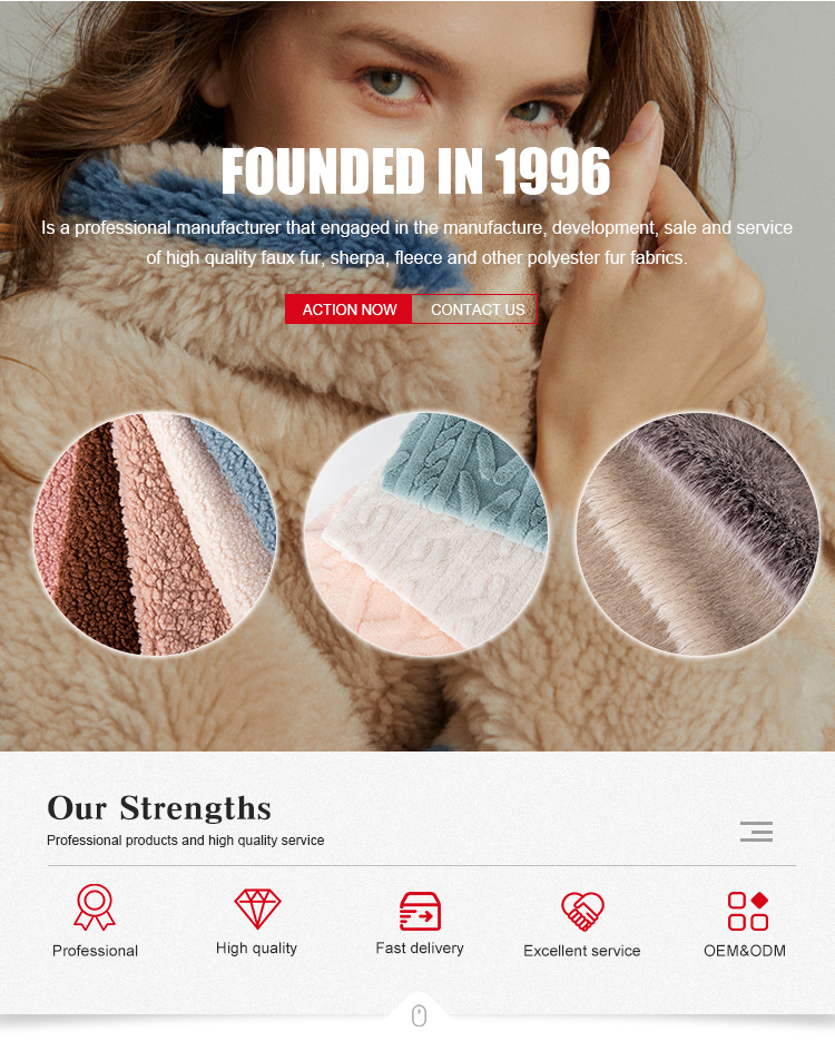 Supply 100% Polyester Teddy Fleece Fabric for Autumn Winter Outerwear Other Style
