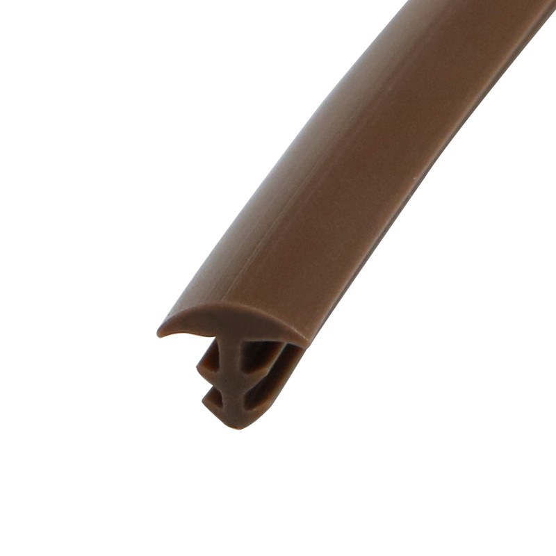 Slot Type Pvc Door Seal Strip Solid Arc Shaped 8*2mm Multicolor Supported