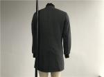 Menswear Charcoal Metlon Coat With Funnel Rib Collar XS-XXXL Size TW79364