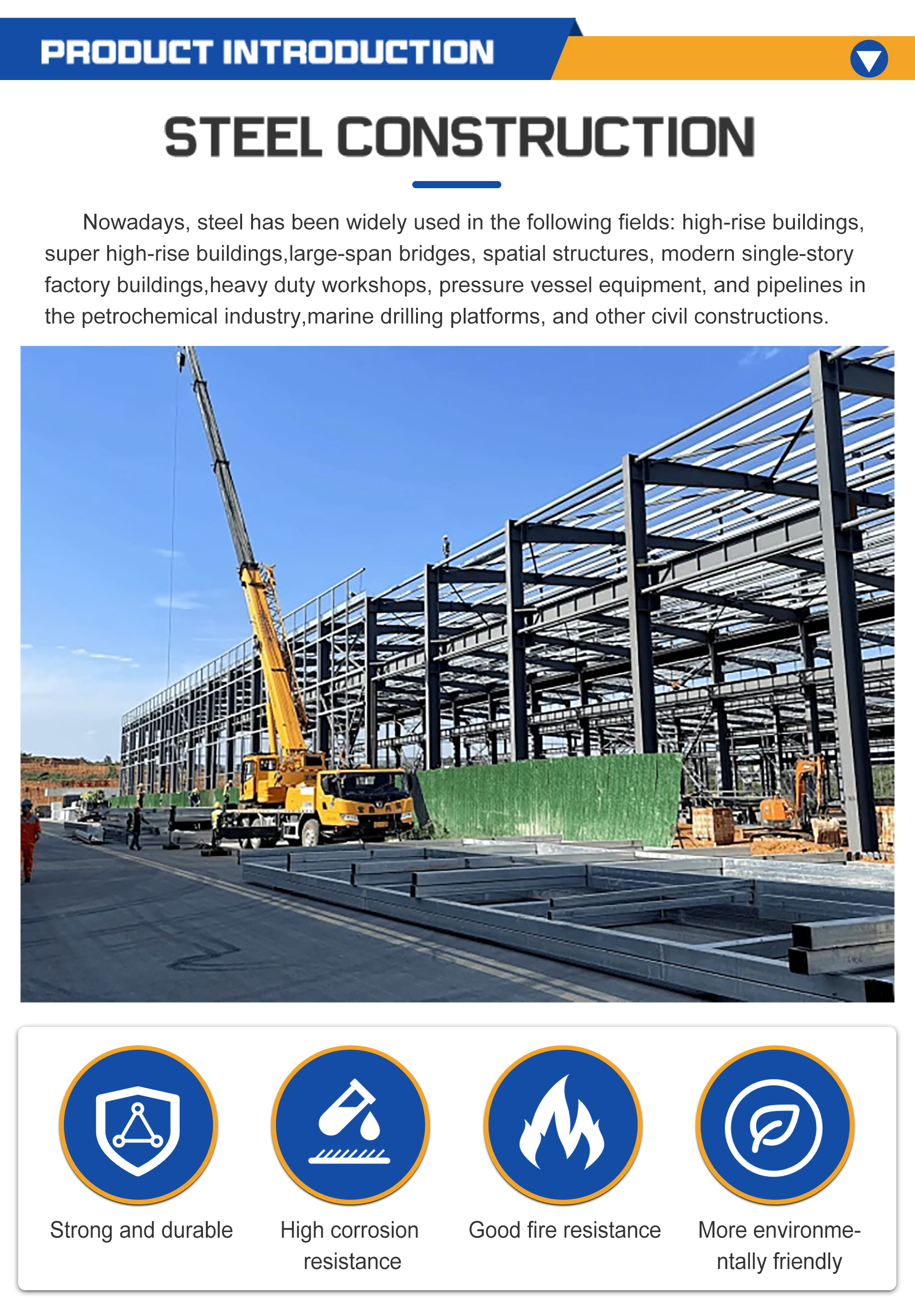 Sandwich Panel Pre Engineered Building Galvanized Steel Structure Tower Construction