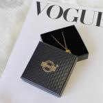 Gift and Jewelry Black Necklace Rigid Box Single Side Coating Base And Lid Box
