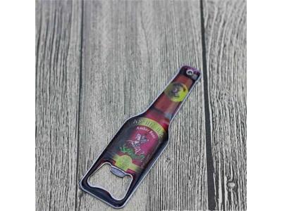 Printed Logo Bottle Shape Stainless Steel Bottle Opener,Die punched stainless
