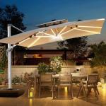 Outdoor Furniture Cushion Folded Cantilever Parasol with Metal Umbrella Carton