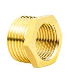 B124 Hex Bushing 1/2" Female NPT × 3/4" Male NPT Brass Tube Fitting