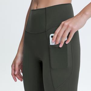 Wholesale High Waisted Size XXL Yoga Pants Nylon No T Line With Pocket from china suppliers