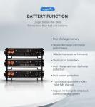 48V 100Ah Rack Mounted Lithium Battery Black 5Kwh Industrial Residential