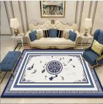 Chinese Style Ancient Classic Crystal Velvet Floor Carpets For Sofa Living Room