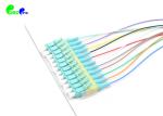 MPO Trunk Cable OM3 12F Fanout 0.9mm MPO Male to LC UPC With Auqe LSZH Fiber