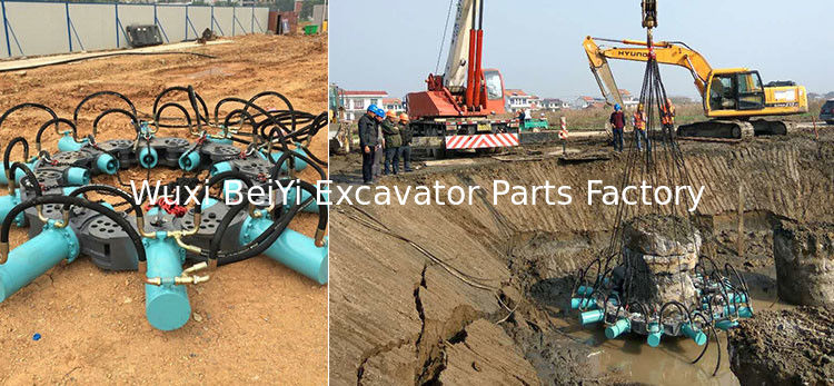 Modularized 600mm-2500mm Round pile Hydraulic Pile Breaker cutting concrete foundation machinery for excavators or crane