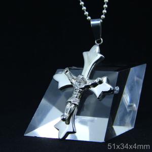 Wholesale Fashion Stainless Steel Jesus Gothic Christian Worship Favorite Necklace Pendant LPJ45 from china suppliers