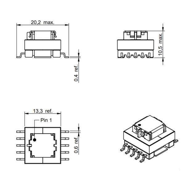 7492540040 Current Sense Transformer for Switch mode power supply