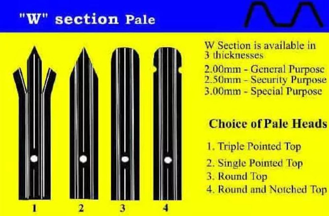 Powder Coated Euro Steel Palisade Fence For Factory