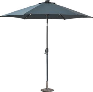 Wholesale Steel 8 Ribs Garden Central Column Sun Parasol With LED Light from china suppliers