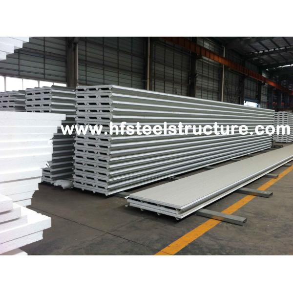EPS / PU Metal Roofing Sheets Sandwich Panel Rock Wool For Wall For Roof