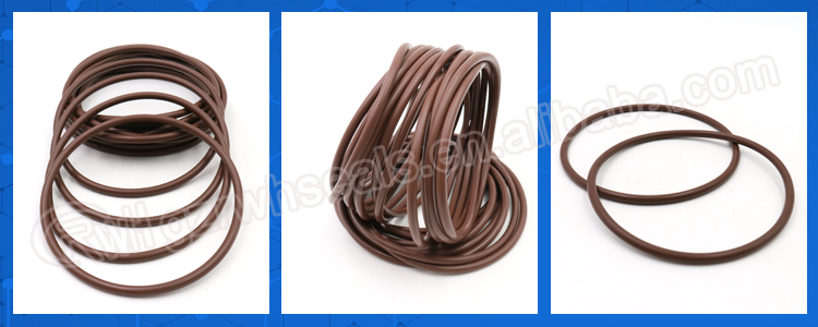Brown Color Pu O Ring Stander Customized Size For Mechanical