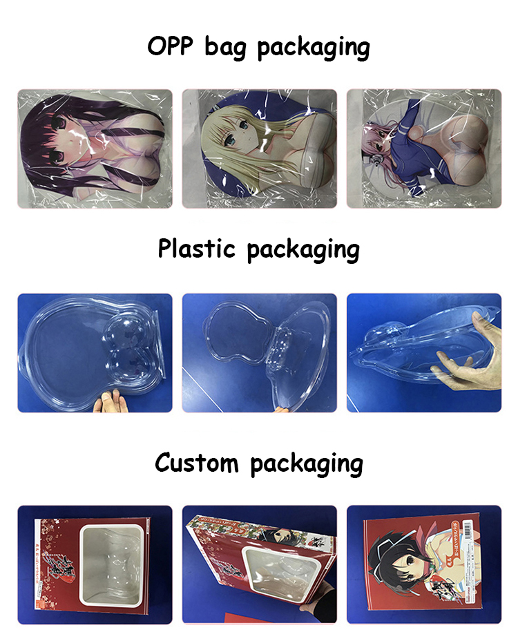 Custom 3D Big Breasts Mouse Pad with Ergonomic Wrist Guard and Silicone Fabric Material