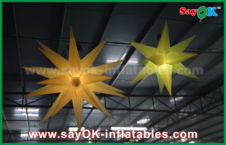 Giant 1.5m LED Star Balloon Inflatable Lighting Decorations For Pub / Bar