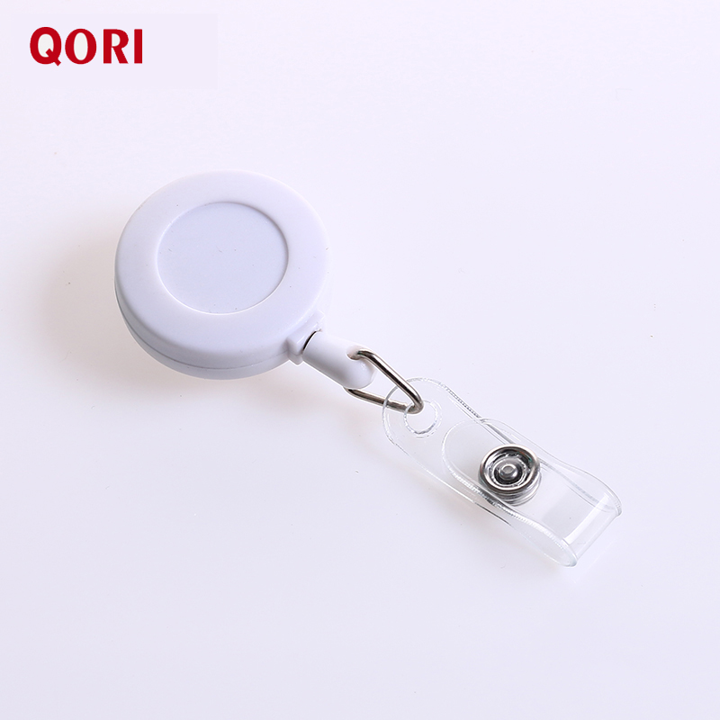 Deyi Round Retractable Plastic Badge Reel With Alligator Clip for Nurses Cute Badge Reel Office Merch
