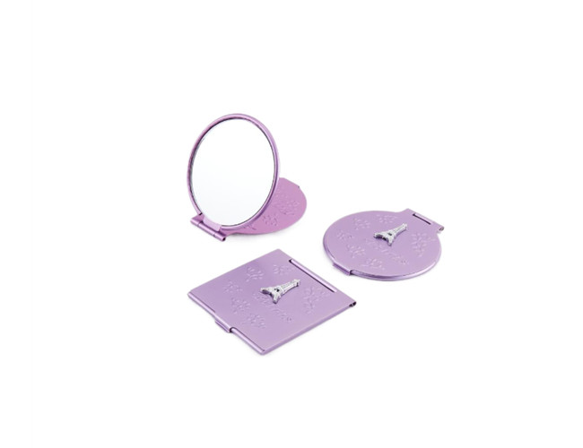 Aluminum Round Small Foldable Mirror Foldable Travel Compact Mirror Square
