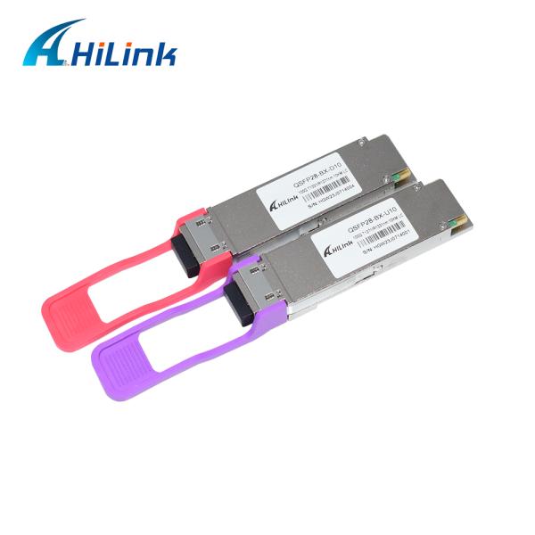100Gb/s QSFP28 LR BIDI Single Lambda Optical Transceiver 1271nm 1331nm SMF Single LC Connector 10km DOM