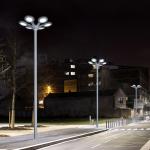 Aluminum Solar Street Light 33W/5V 6500K With 3 Lights IP65 Waterproof