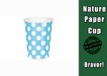 Beautuful Wedding Blue Paper Cups Edge Hardness For Drinking Tea / Coffee