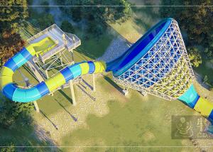 Wholesale 90 KW Power Commercial Pool Water Slide 4 Riders Load 1 Year Warranty from china suppliers
