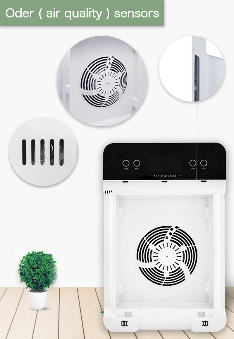 PP Pre Filter 360*200*560mm 45W Room Air Purifier Odor Sensors