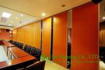 Melamine Finished Movable Partition Wall For Meeting Room, Wood Grain Color