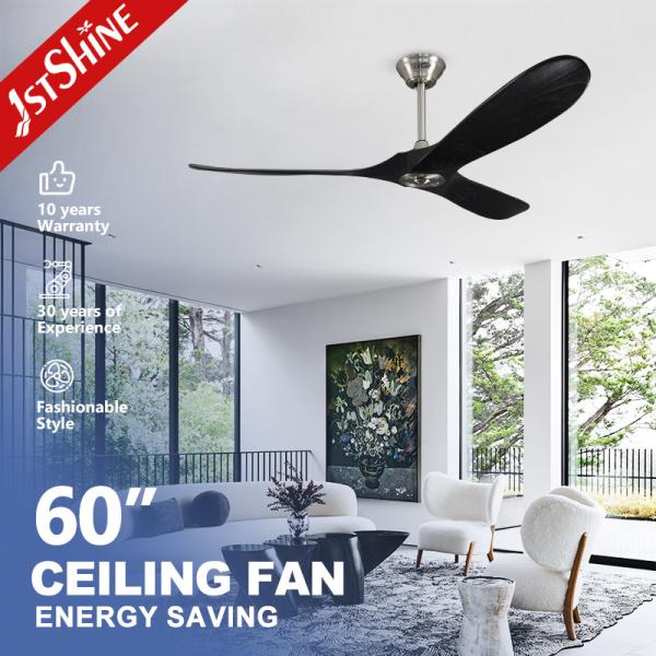 1stshine Ceiling Fan without Light Class A Energy Efficiency Rating and 3 Wood