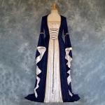 Retro Medieval Long Floor-Length Dress for Women Halloween Cosplay Stage