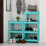 4 Layers Metal Shoe Rack Kitchen Boltless Steel Storage Shelf Rack