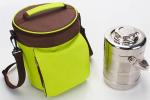 Cylindrical Insulated Soft Cooler Picnic Lunch Box Tote Bottle Bag Freezer Tote