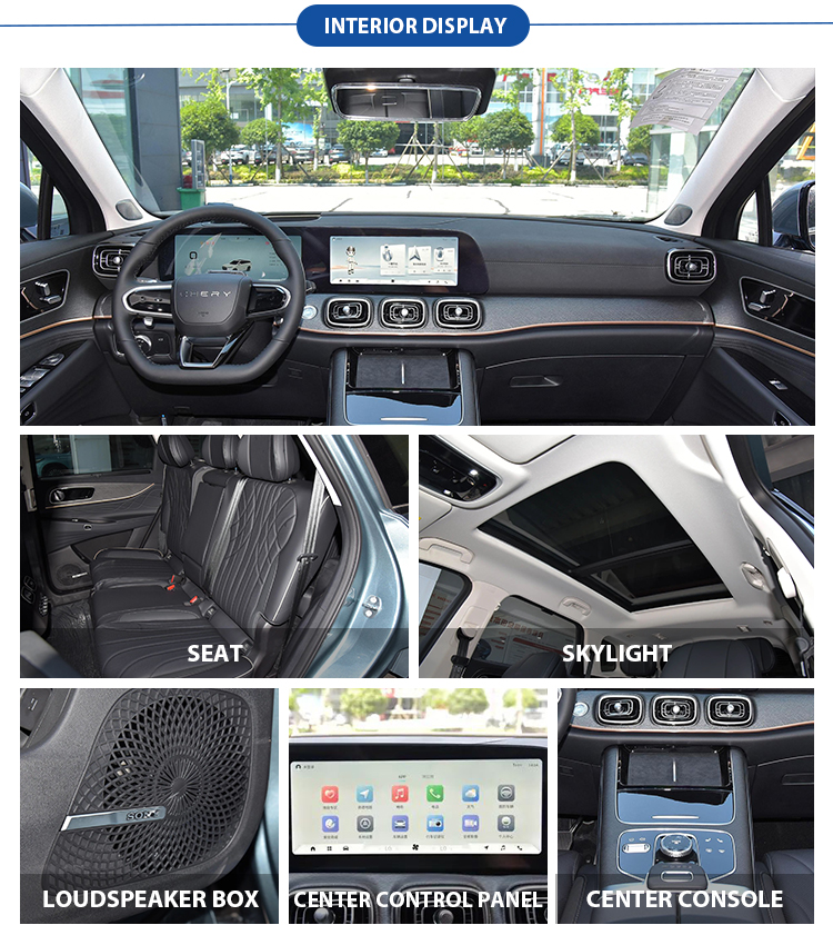 2024 Chery Tiggo 9 Pro Euro VI Gasoline SUV with High Speed 205km/h and Length * width * height 4820x1930x1710
